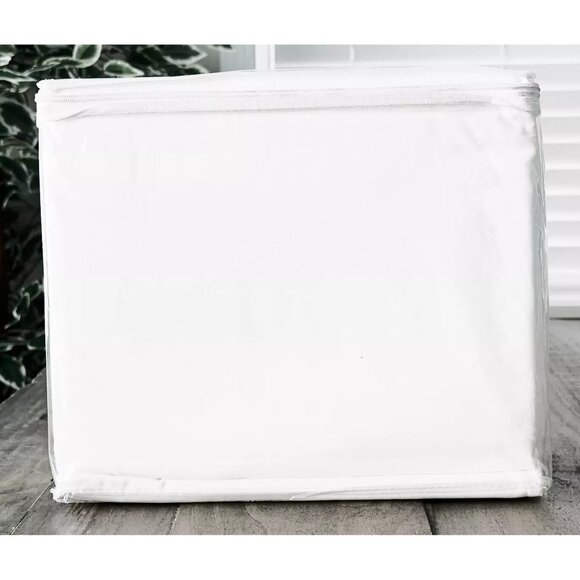 My Pillow Split King White 250 Thread Count Percale Cotton 5 Piece Sheet Set - Picture 2 of 5